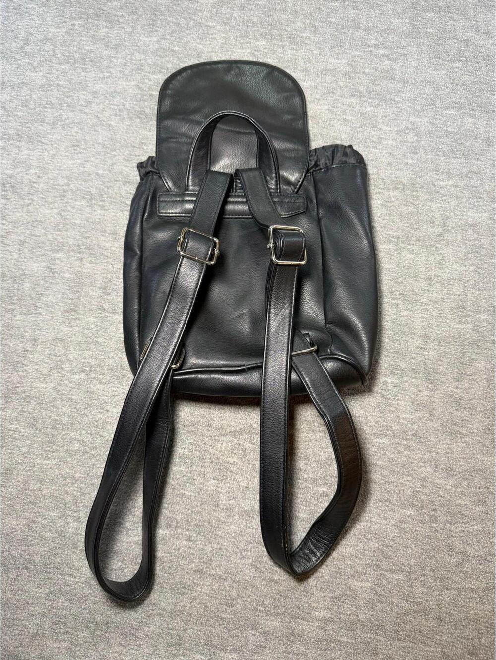 Wild Fable Backpack Purse-Small/Black/Drawstring/Magnetic/Pockets/Adjustable - Picture 10 of 11